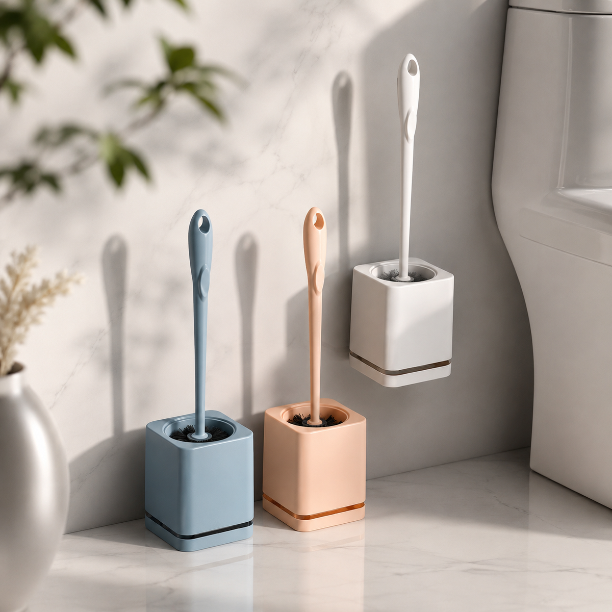 Wall-Mounted Bristle Toilet Brush
