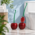 Cherry-Shaped Toilet Brush Set