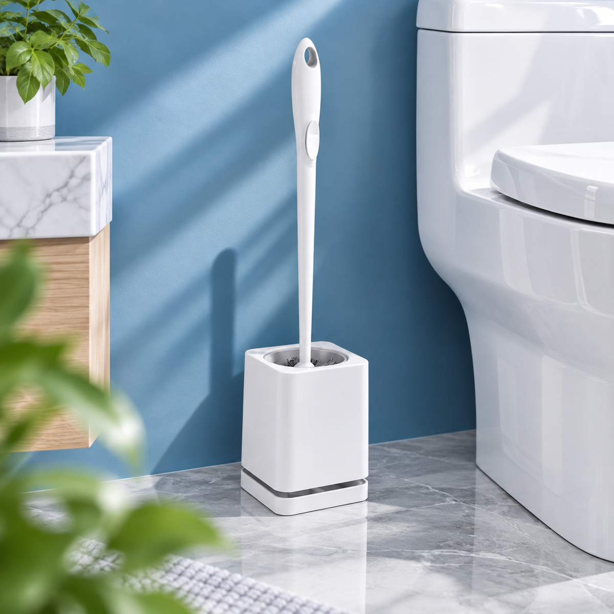 Wall-Mounted Bristle Toilet Brush