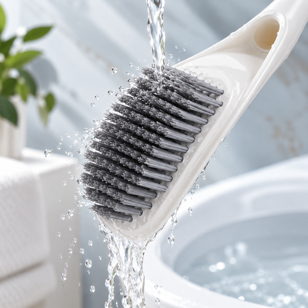 Swan-Shaped Toilet Brush Set